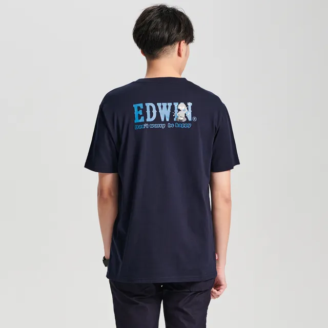 【EDWIN】男裝 外星人DJ短袖T恤(丈青色)
