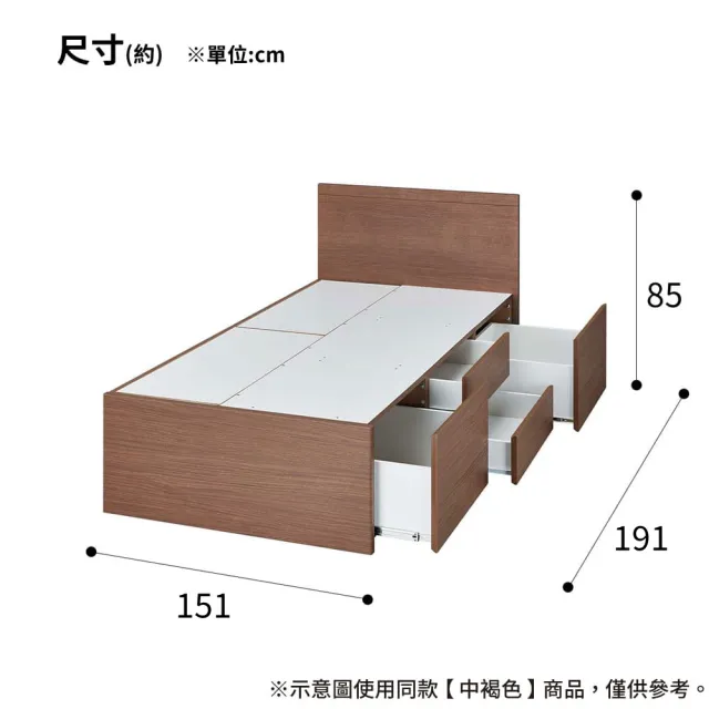 【NITORI 宜得利家居】◎雙人床座 床架 N-ZIO-F BOX WW(床座 床架 N-ZIO)