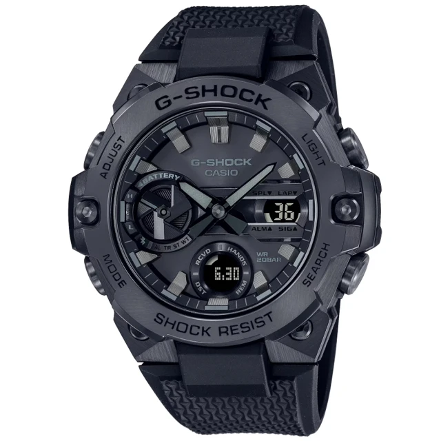 CASIO 卡西歐 G-SHOCK 金屬系雙顯手錶-玫瑰金x