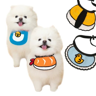 【QIDINA】寵物可愛壽司造型口水巾 4入組(寵物領巾 狗狗衣服 貓衣服 寵物服飾)