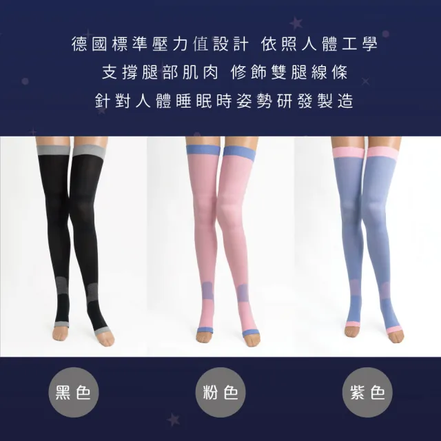 【sNug 給足呵護】睡眠紓壓美腿襪(腿部放鬆/舒緩肌肉緊繃/修飾腿部線條/睡覺穿/台灣製)