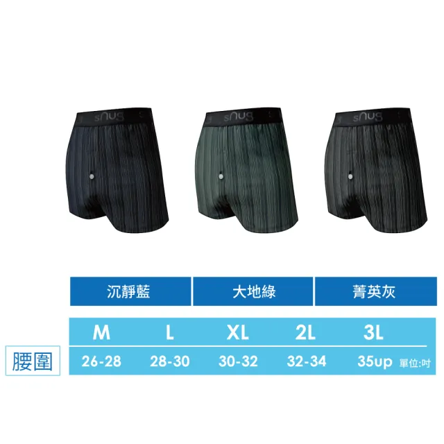 【sNug 給足呵護】sNugPro鋅元素健康內褲-大地綠(能量鋅元素/酷涼快乾/抗菌消臭/耐穿舒適/台灣製)
