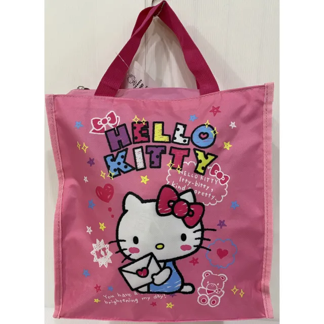 【SANRIO 三麗鷗】Hello Kitty直式補習袋(台灣正版授權)