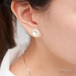 【大東山樑御珊瑚】天然珍珠自然形耳針耳環(9-10mm 隨機出貨)