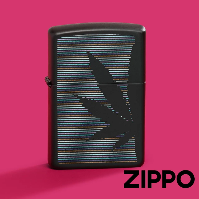 Zippo 黑色大麻設計防風打火機(美國防風打火機)