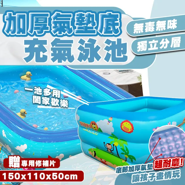 【SWIMFLOW】三環 充氣游泳池 1.5米(充氣泳池 泳池 球池 戲水池 戶外泳池 家庭戲水池)