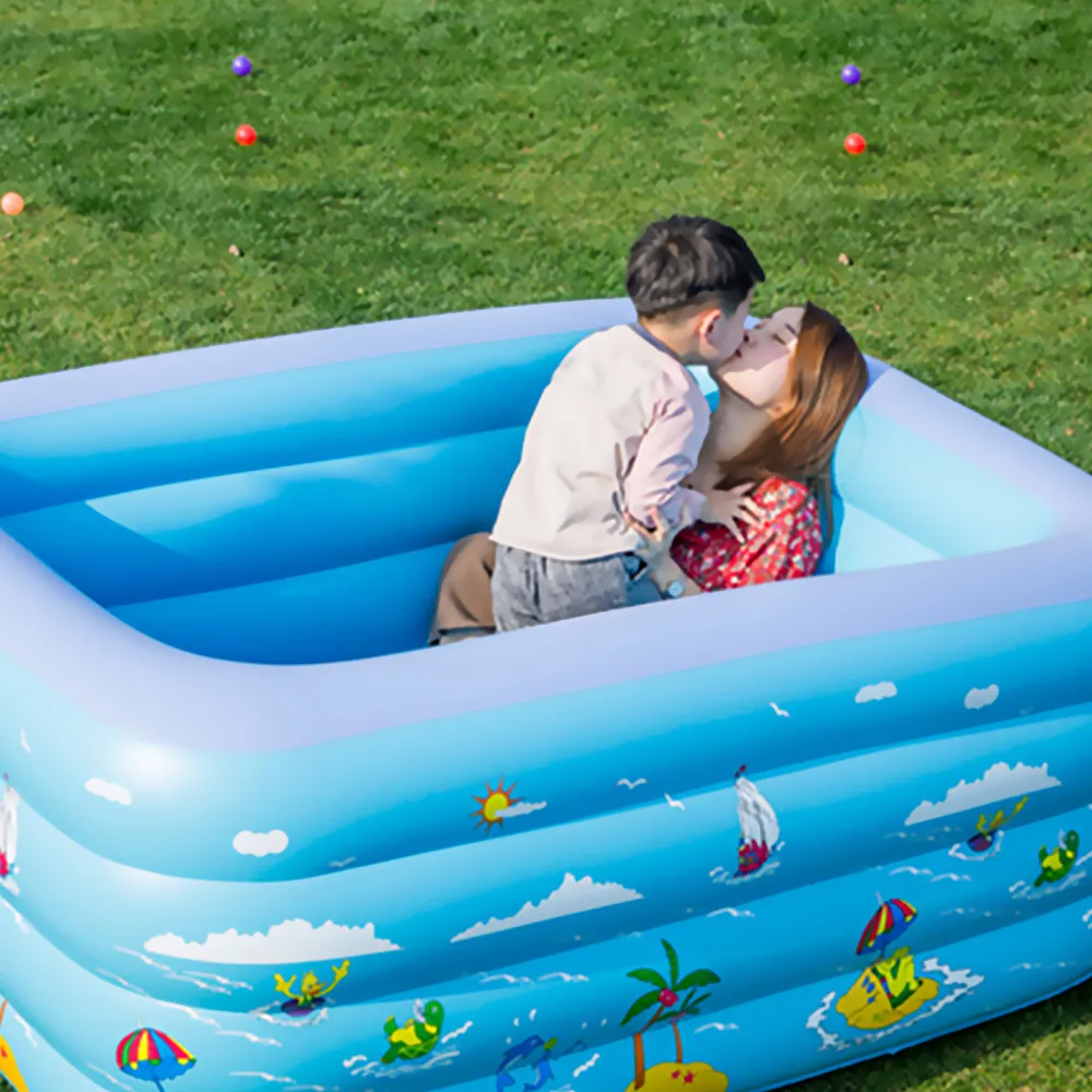 【SWIMFLOW】三環 充氣游泳池 1.3米(充氣泳池 泳池 球池 戲水池 戶外泳池 家庭戲水池)
