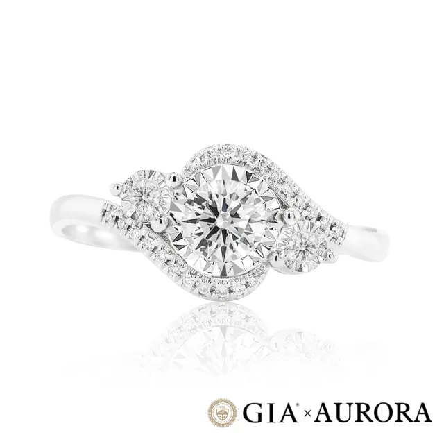 【AURORA 歐羅拉】GIA 30分 F color 圓鑽 八心八箭 天然真鑽 18K金 鑽戒 鑽墜 二款擇一 回眸(18K金)