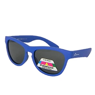 【Docomo】專業兒童設計款　高等級偏光眼鏡　橡膠材質鏡框　坐踩壓不怕壞　超防紫外線UV400　質感藍