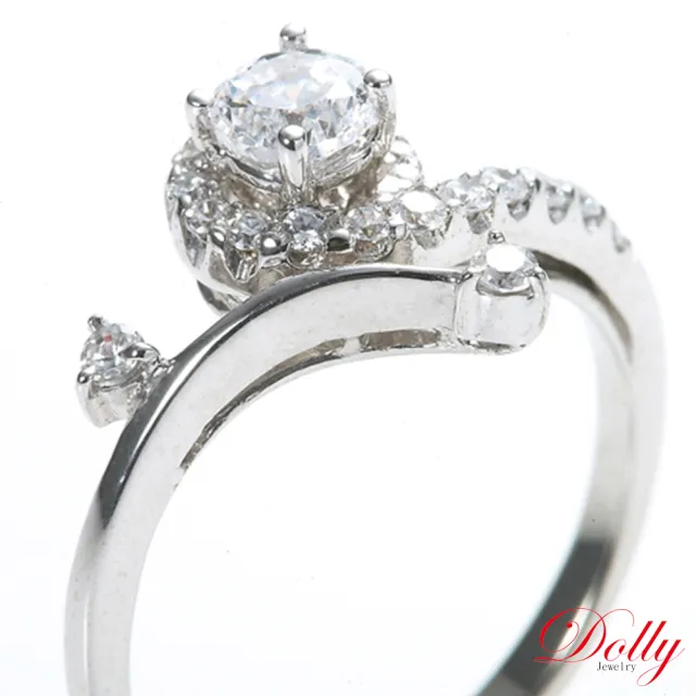 【DOLLY】0.30克拉 求婚戒18K金完美車工鑽石戒指(031)
