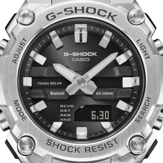 【CASIO 卡西歐】G-SHOCK 藍牙連線 太陽能雙顯腕錶 禮物推薦 送禮首選(GST-B600D-1A)