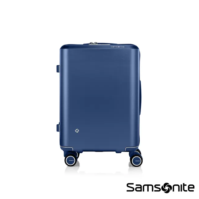 【Samsonite 新秀麗】20吋Evoa Z 拉絲光澤防盜拉鍊PC減震輪行李箱(多色可選)