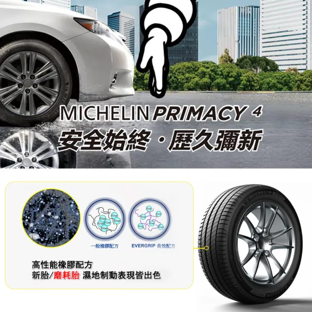 【Michelin 米其林】輪胎米其林PRIMACY 4-2355518吋_四入組(車麗屋)