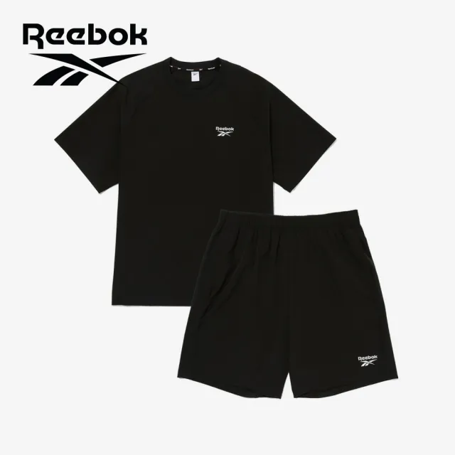 【REEBOK官方旗艦】Woven Short-Sleeve Tee and Shorts Set Package 短袖套裝_男/女_RESR4ER16BK