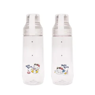 【WOKY 沃廚】三麗鷗聯名_ECOZEN透明瓶600ml-附彈跳吸管(HelloKitty/兒童水壺/輕量水壺)