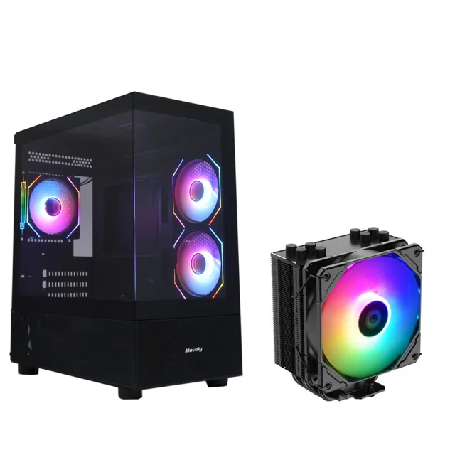 【微星平台】i5十四核GeForce RTX4060 Win11{夜冠騎士W}電競機(i5-14500/B760/32G D5/1TB/WiFi6)