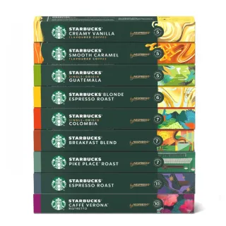 即期品【STARBUCKS 星巴克】咖啡膠囊10顆/盒 15個月(適用於Nespresso膠囊咖啡機;賞味期限24/8/22)