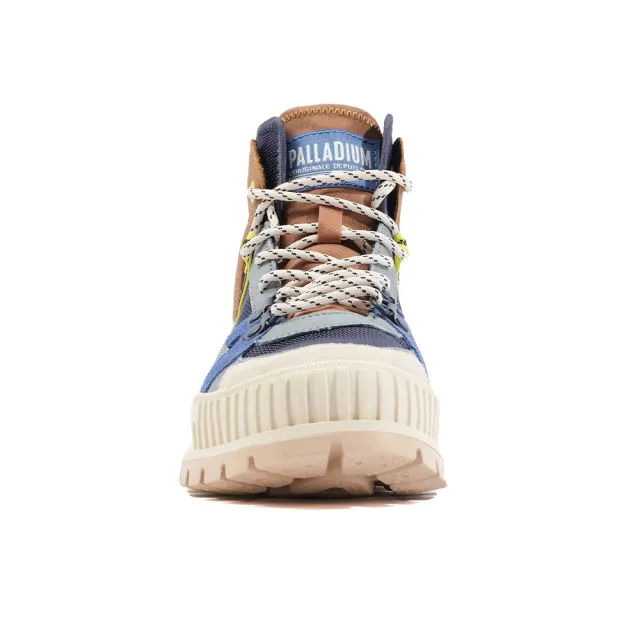 【Palladium】PALLASHOCK OUTCITY厚底拼接皮革巧克力鞋-女-靛藍(98877-425)