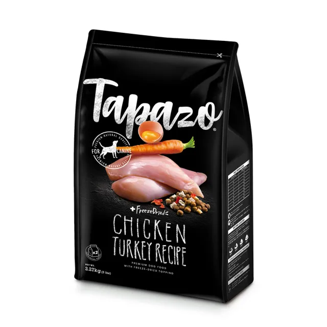 【TAPAZO 特百滋】凍乾三重奏-低敏無穀狗糧 15磅（6.8KG）(狗飼料 狗乾糧 成犬 幼犬 熟齡犬 低敏 無穀)