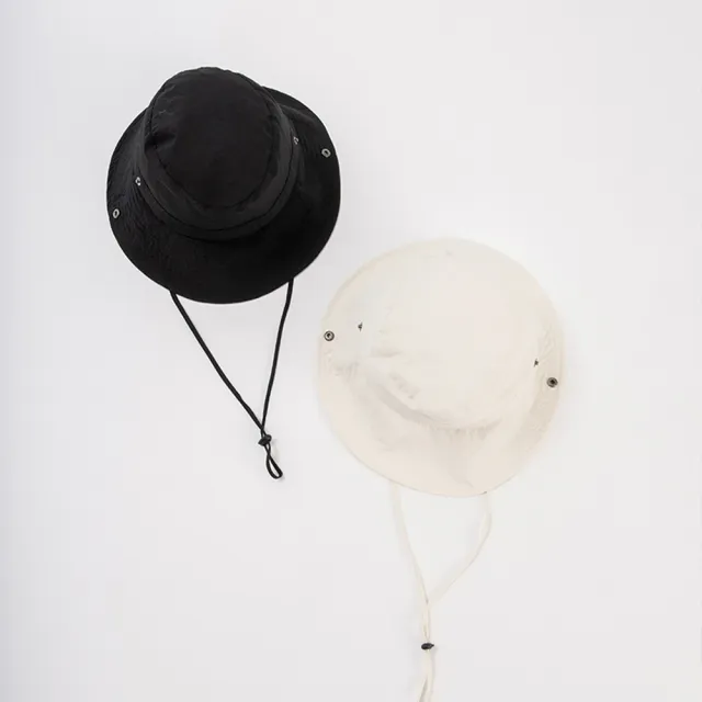 【Queenshop】女裝 正韓 2Way率性抽繩設計漁夫帽 兩色售 現+預 07020915