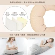 【Gennies 奇妮】智能恆溫抗菌月亮枕 媽媽枕 孕婦枕 哺乳枕(卡布奇諾雙枕套組)
