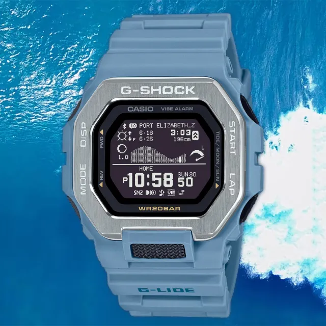 【CASIO 卡西歐】G-SHOCK 衝浪運動藍芽手錶 開學(GBX-100-2A)