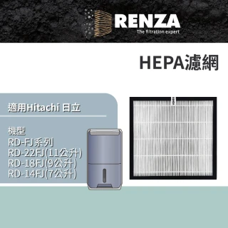 【RENZA】適用 Hitachi 日立 RD-22FJ RD-18FJ RD-14FJ RD-FJ系列 清淨型除濕機(HEPA濾網 濾芯 濾心)