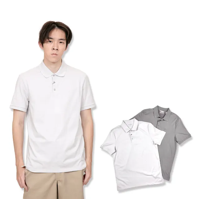 【Calvin Klein 凱文克萊】Calvin Klein polo衫 刺繡logo 短袖 CK 透氣 大尺碼(polo衫 短袖)