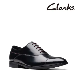 【Clarks】男鞋Craft Clifton Go 高級拋光亮光皮革橫飾牛津紳士鞋 皮鞋(CLM74544D)