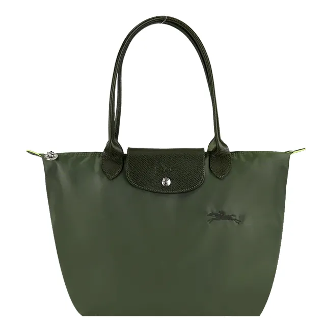 【LONGCHAMP】LE PLIAGE GREEN系列刺繡再生尼龍摺疊後背包/水餃包(多款選)