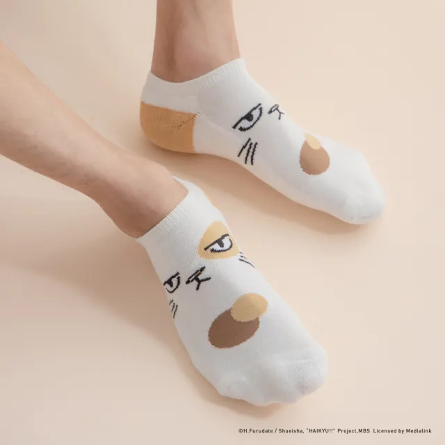 【FOOTER】排球少年!!吉祥物船短襪(HF07-白)