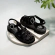 【FAIR LADY】軟實力 時髦編織鋸齒厚底涼鞋(黑、2A2877)