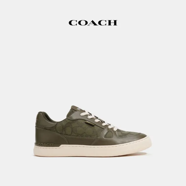 【COACH蔻馳官方直營】CLIP經典Logo球鞋-暗綠色(CI079)