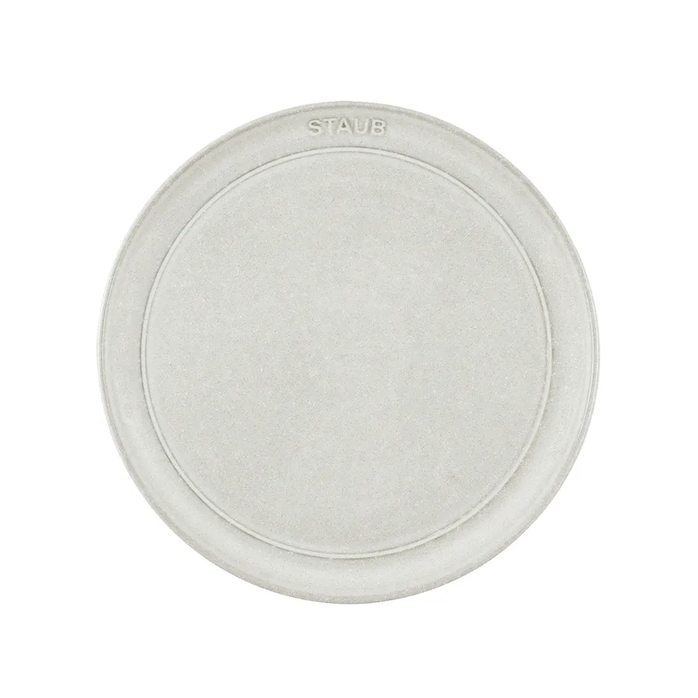 【法國Staub】圓形陶瓷盤22cm-松露白(德國雙人牌集團官方直營)