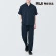 【MUJI 無印良品】男透氣彈性寬版錐形褲(共3色)