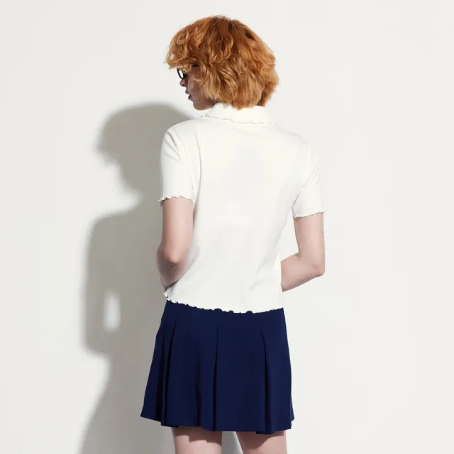 【GAP】女裝 Logo羅紋短袖POLO衫 女友T系列-白色(465241)