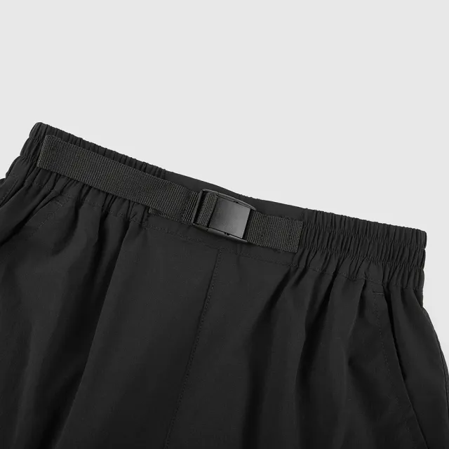 【GAP】男童裝 鬆緊腰帶工裝短褲-黑色(466696)