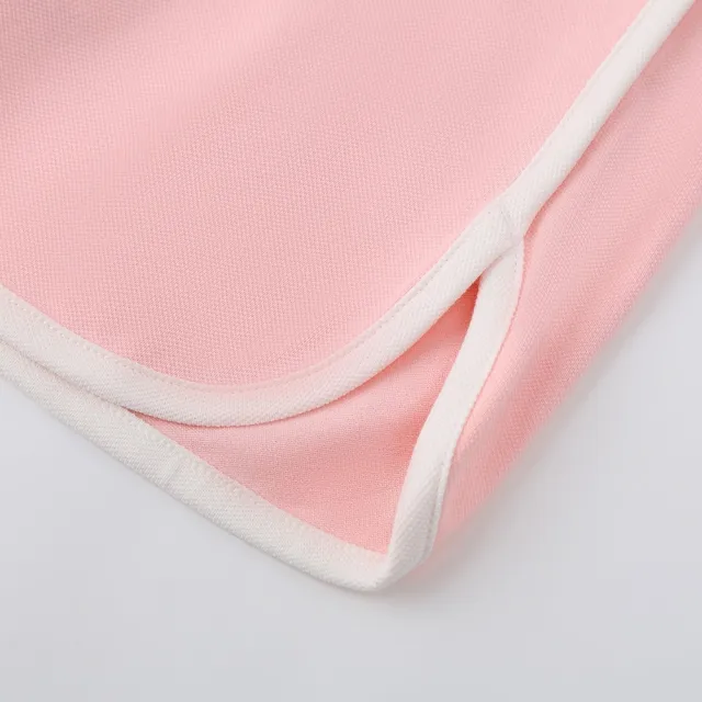 【GAP】女童裝 Logo翻領短袖短裙家居套裝-粉色(465409)