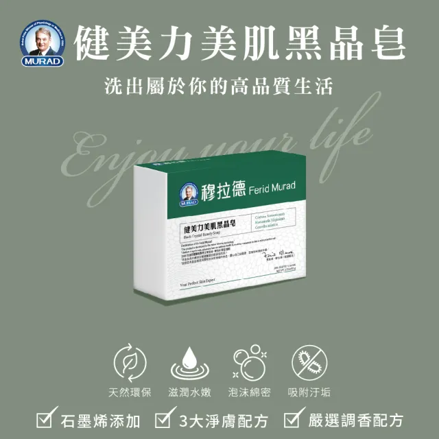 穆拉德 NIOXX 豐盈活絡頭皮水100mlx3瓶+健美力美肌黑晶皂 95g x3入