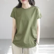 【初色】純色寬鬆短袖T恤上衣女上衣-2件組/5款任選-32577(M-2XL可選)
