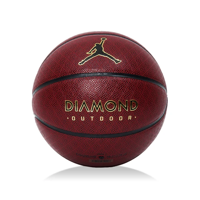 NIKE 耐吉 Jordan Diamond Outdoor 8p 7號球 深酒紅黑金色 喬丹籃球 J100825289107