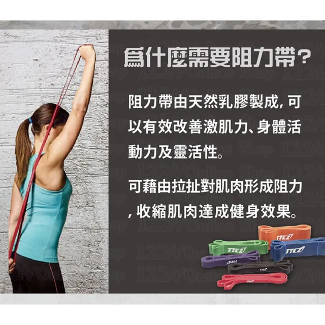 升級款健身彈力帶-黑色中量型(彈力繩 拉力繩 阻力帶 拉力帶 重訓 瑜珈繩)