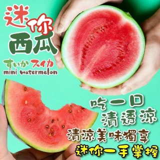 【WANG 蔬果】台灣迷你粉嫩西瓜x10顆(200-220g/顆_獨家限定)