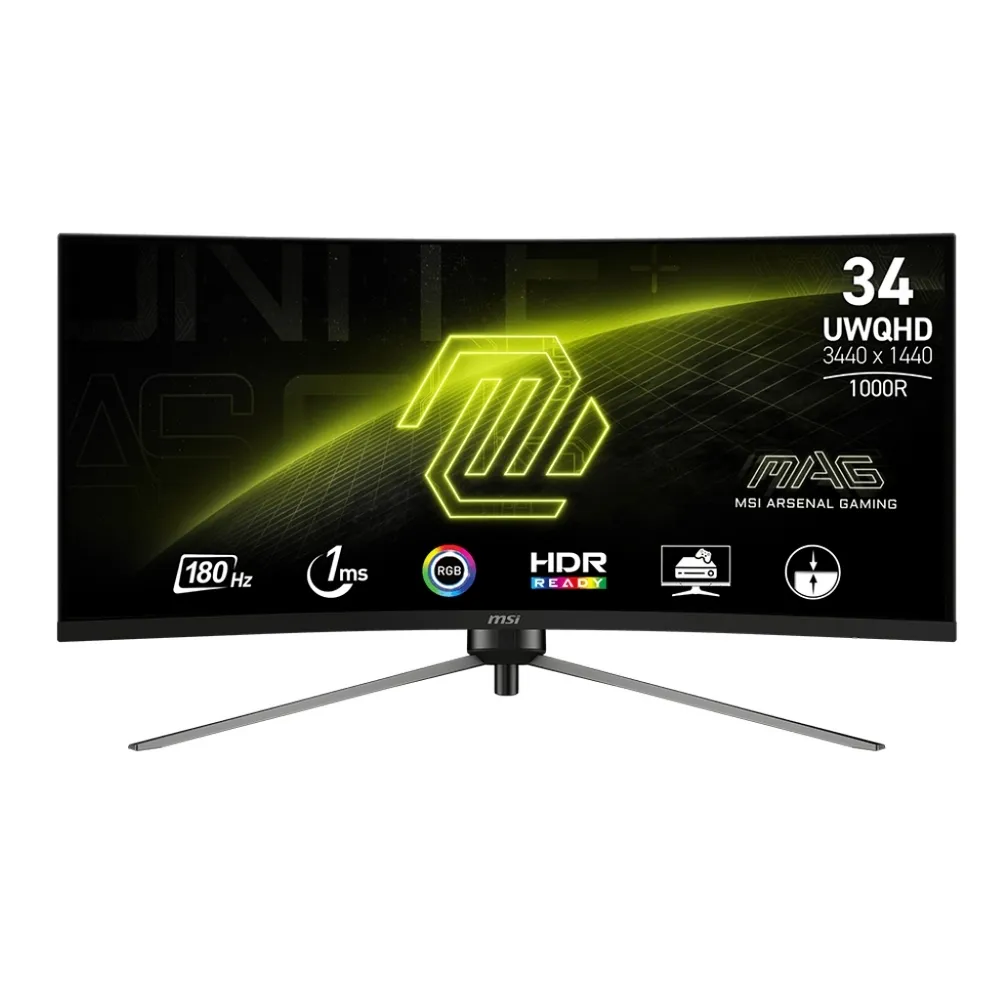 【MSI 微星】MAG 345CQR 34型 VA UWQHD 180Hz 電競曲面螢幕(1ms/Adaptive Sync/1000R)