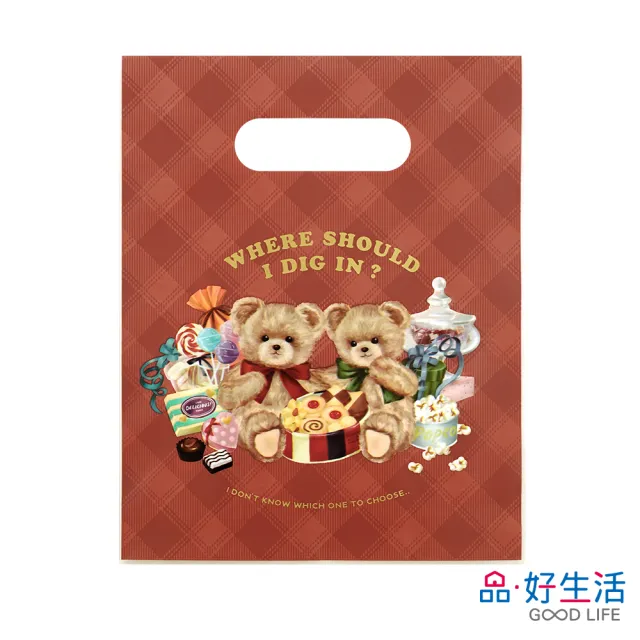 【GOOD LIFE 品好生活】復古熊禮物手提袋/包裝袋（7枚入）(日本直送 均一價)
