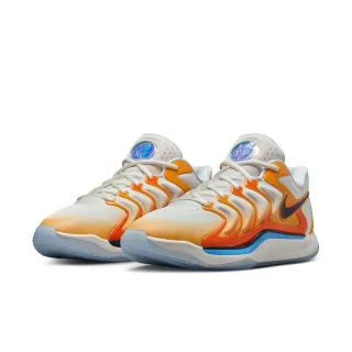 【NIKE 耐吉】籃球鞋 男鞋 運動鞋 包覆 緩震 KD17 EP 藍橘 FJ9488-700