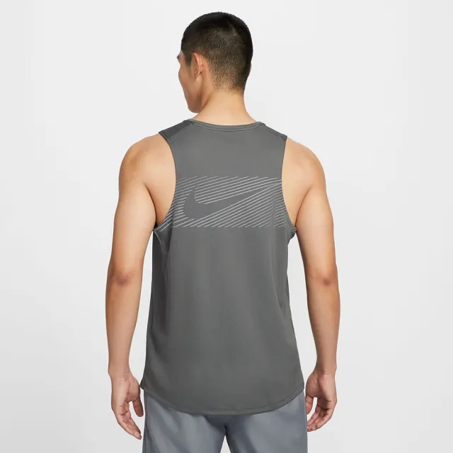 【NIKE 耐吉】背心 男款 運動背心 慢跑 AS M NK FLASH MILER TANK 灰 FN3987-068