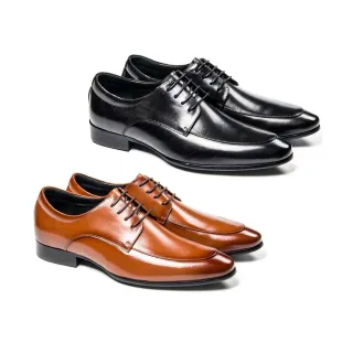 【AMADEUS 阿瑪迪斯】尖頭時尚紳士男皮鞋24204-1 黑色/棕色(男皮鞋/德比鞋)
