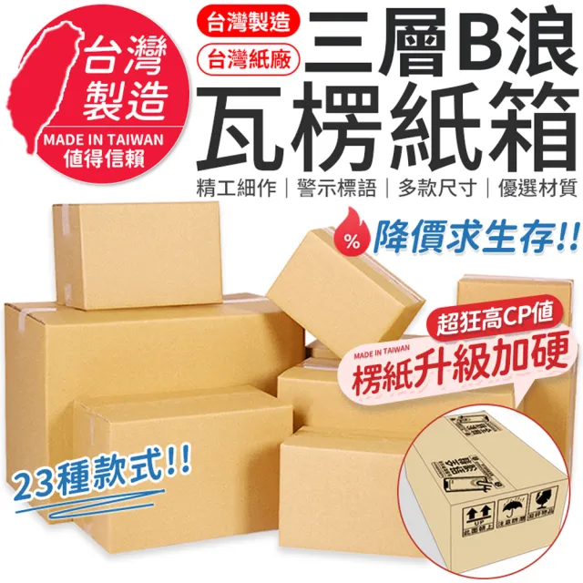 【愛Phone】台製製造紙箱工廠 『7號箱100入』(三層B浪瓦楞紙箱)