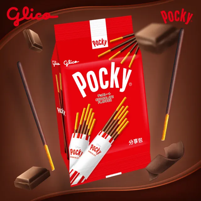 【Glico 格力高】Pocky百奇/PRETZ百力滋 袋裝分享包4入組(巧克力/草莓/牛奶/番茄野菜/野菜沙拉)
